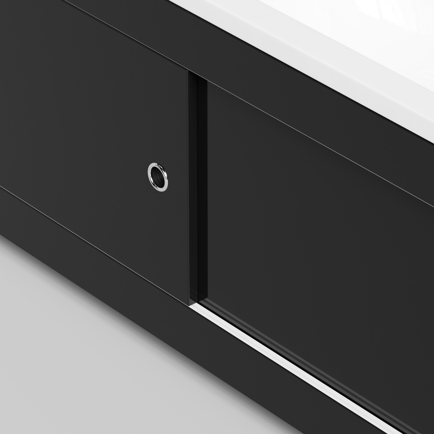 Экран под ванну Vod-ok Купе 170 раздвижной Черный глянец