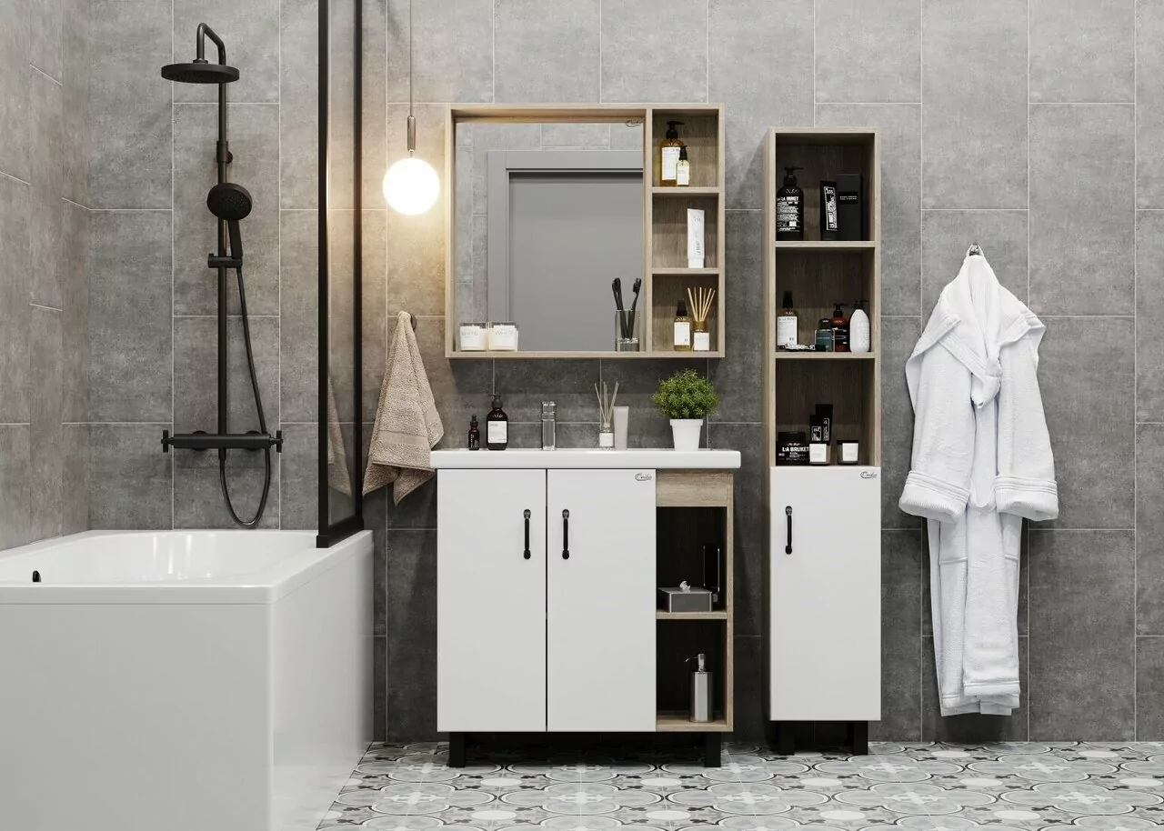 Зеркало-шкаф Onika Тимбер 80.00 дуб сонома