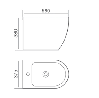 Биде Timo Kulo TK-402 напольное, белый