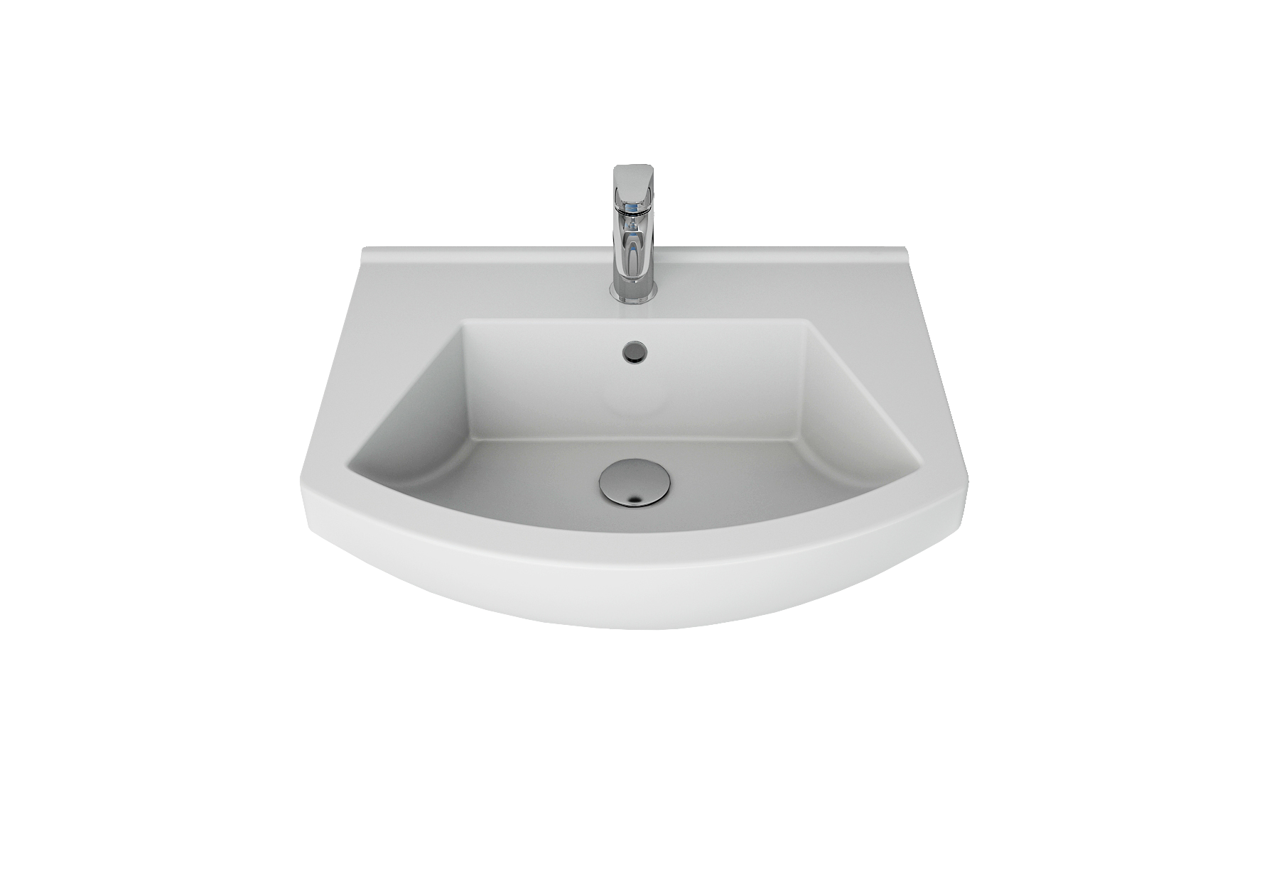 Тумба с раковиной Адам 55 напольная, Мрамор Белый софт тач