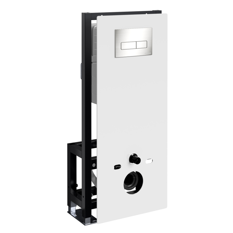 Инсталляция WasserKraft Glan 66TLT.010.ME.WH.BN03 для подвесного унитаза, с кнопкой