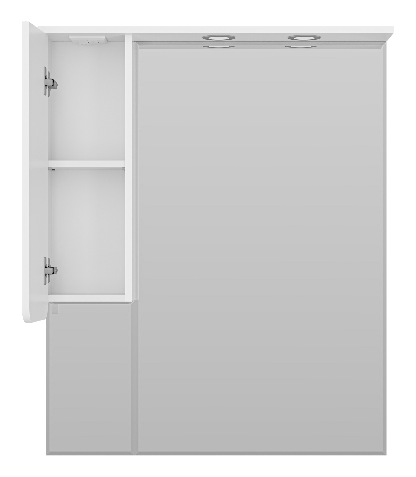 Зеркало-шкаф Misty Чегет 85 L, белый