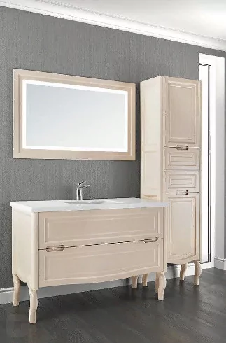 Зеркало Vod-ok Elite Эльвира 120 свет, сенсор, белый