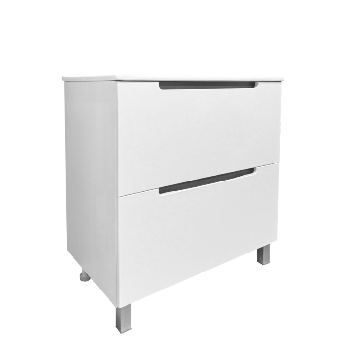 Тумба напольная Runo Лина 60 с раковиной Teffy 60, белый