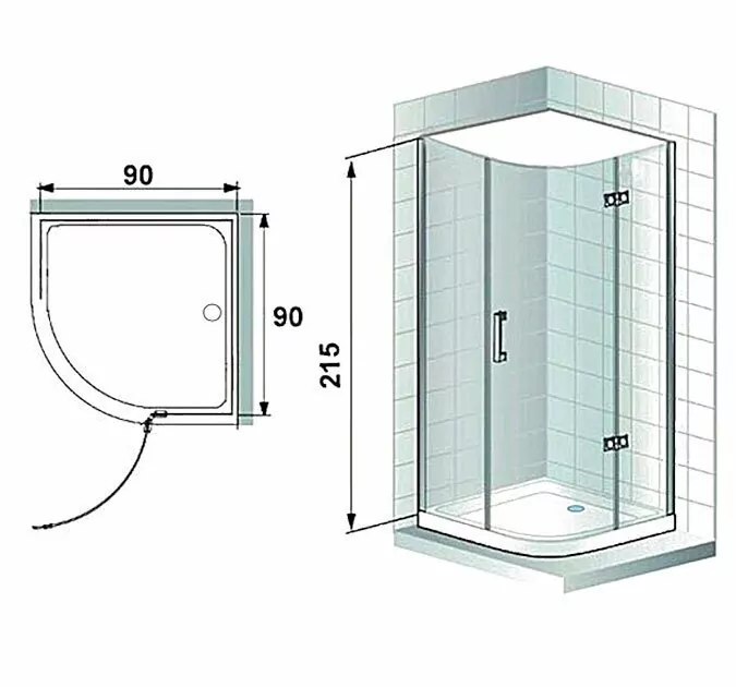 Душевая кабина Timo Premium ARMO H-506 90х90