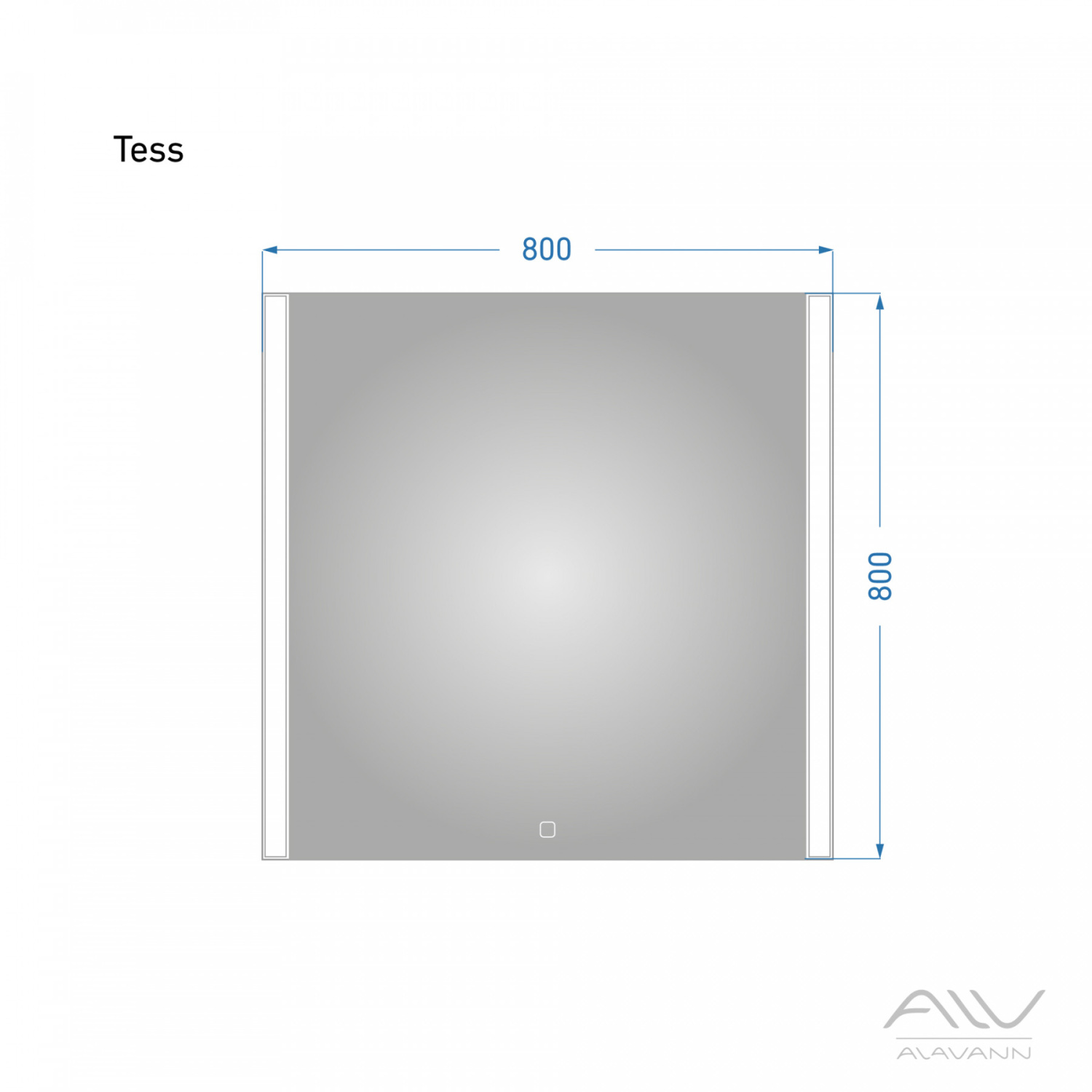 Зеркало Alavann Tess 80 Led подсветкой, сенсор