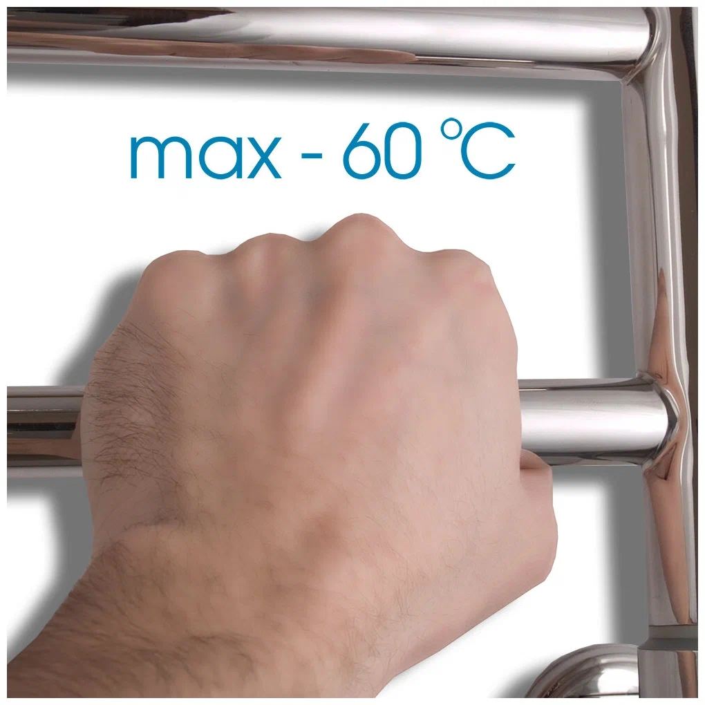 Полотенцесушитель электрический Energy Grand 1200x600 черный матовый, квадратный профиль, скрытое/наружное подключение