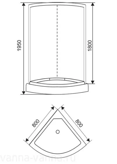 Душевая кабина Arcus Style S-10 80х80 без крыши
