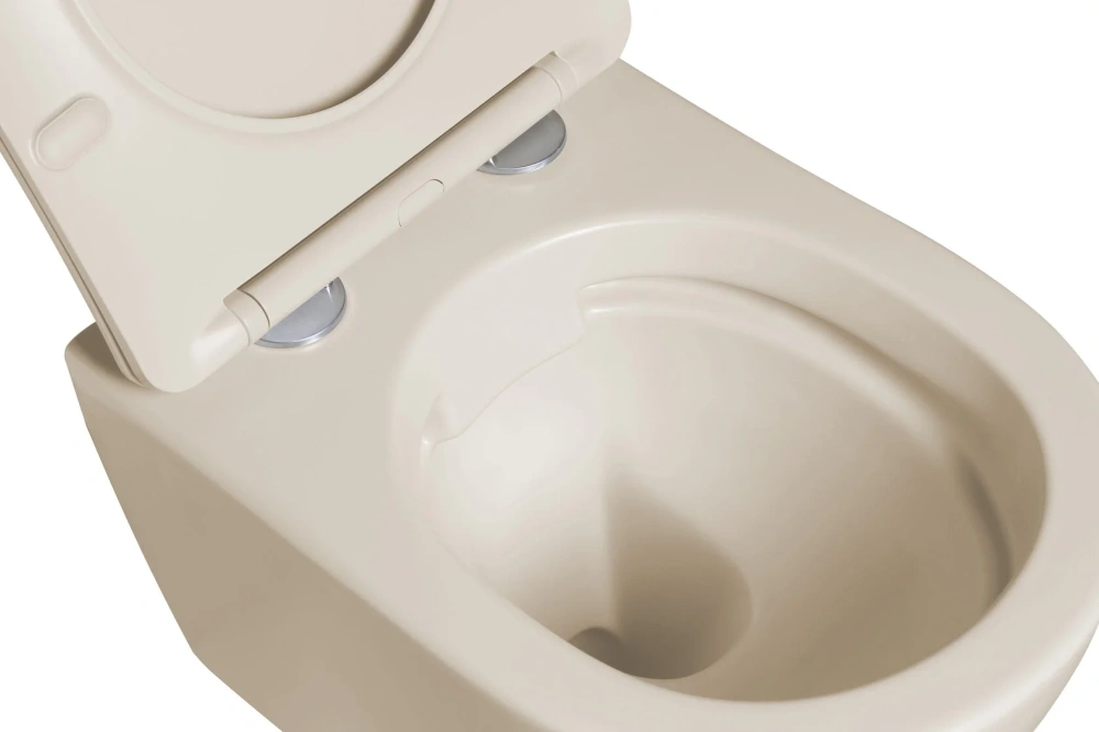 Унитаз SantiLine SL-5101 подвесной, с микролифтом, бежевый матовый от магазина Vanna-Vanna.ru!