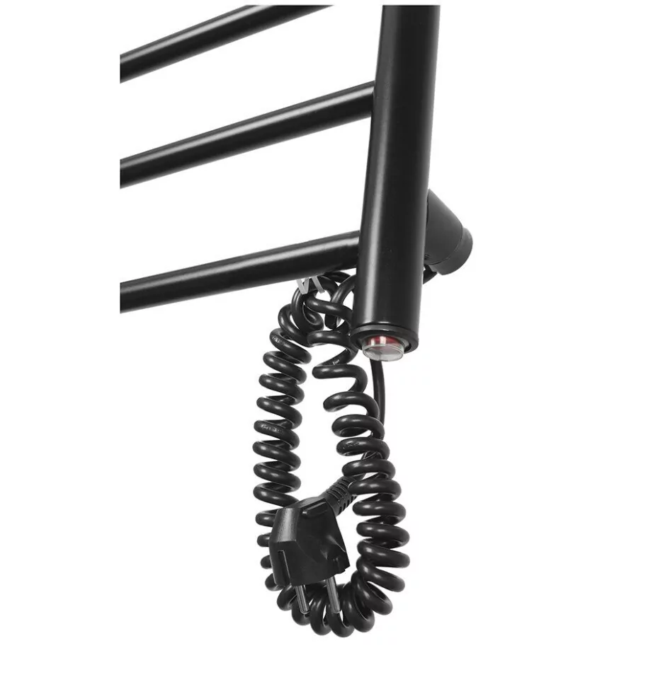 Полотенцесушитель электрический Domoterm Аврора DMT 109-6 40x80 EK R правый, черный матовый