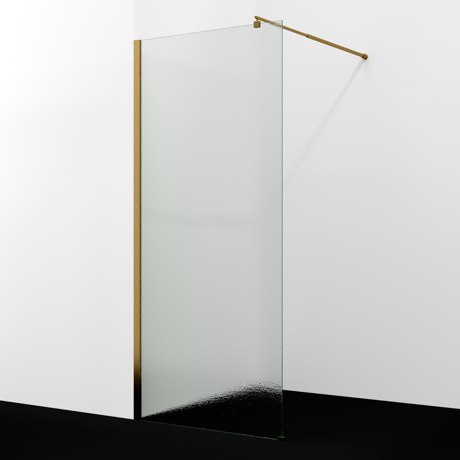 Душевая перегородка Wasserkraft Rur 30W40BG-TXG прозрачное стекло, профиль золото матовое