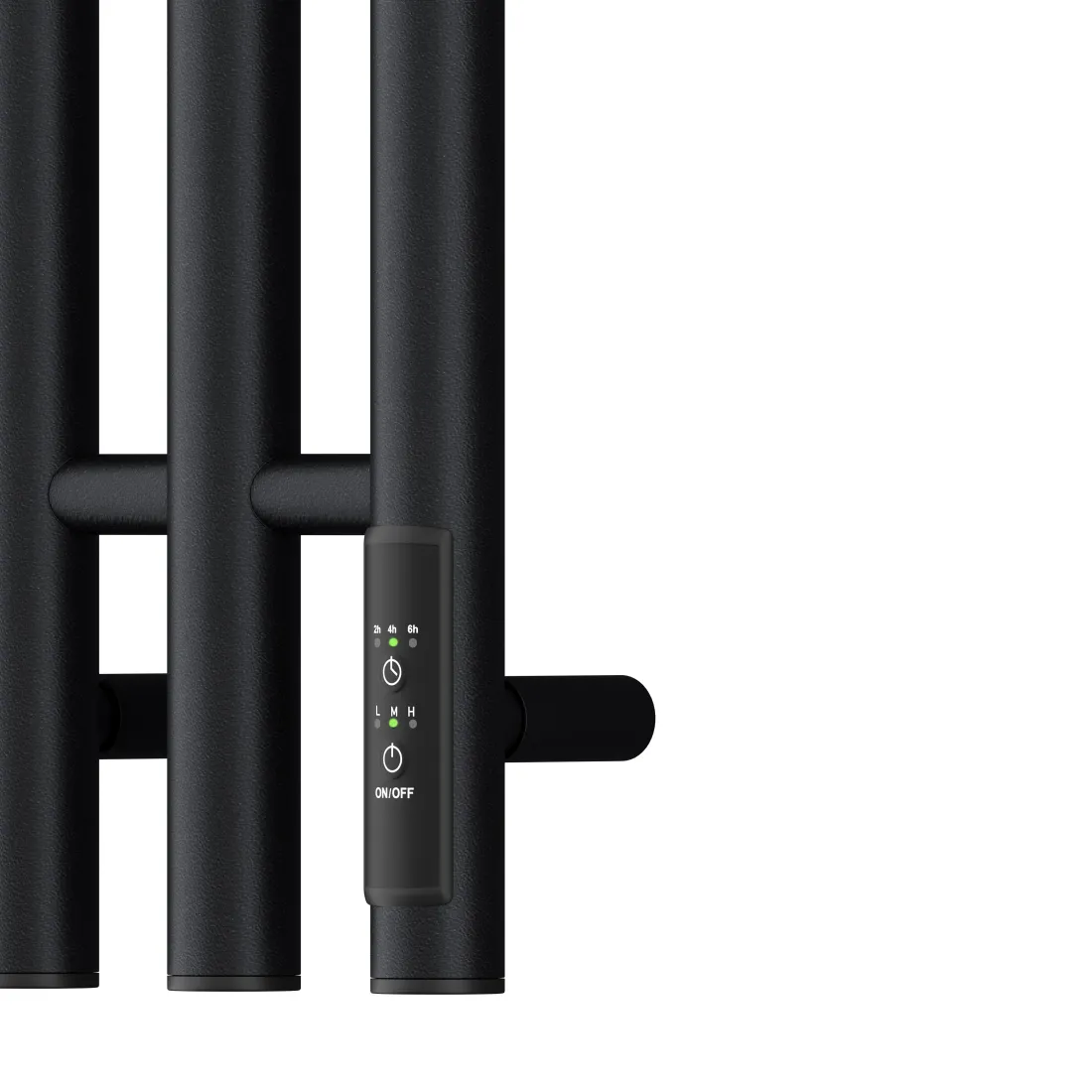 Полотенцесушитель электрический APEXTERMO Сириус LN10182BL 800х120 с крючками, черный от магазина Vanna-Vanna.ru!