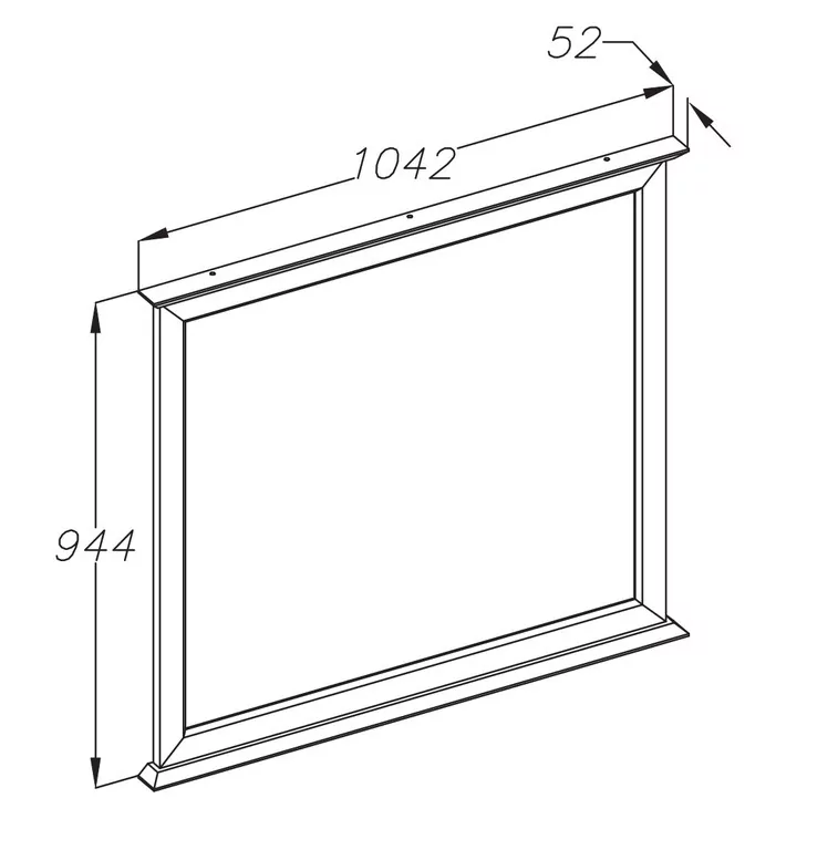 Зеркало Opadiris Кантара 105 слоновая кость