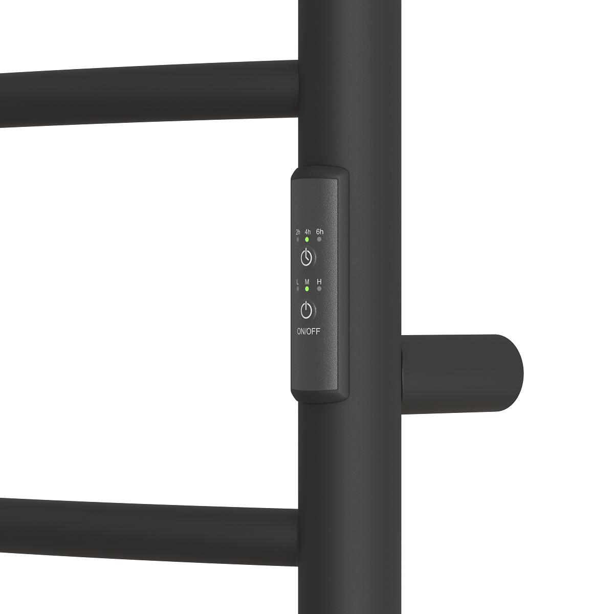 Полотенцесушитель электрический APEXTERMO Corona CR01185BM 800x500 с полкой, черный матовый