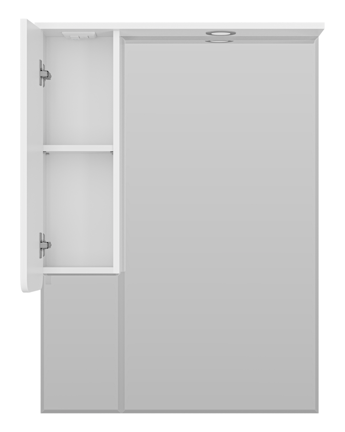 Зеркало со шкафчиком Misty Чегет 75 L, белый