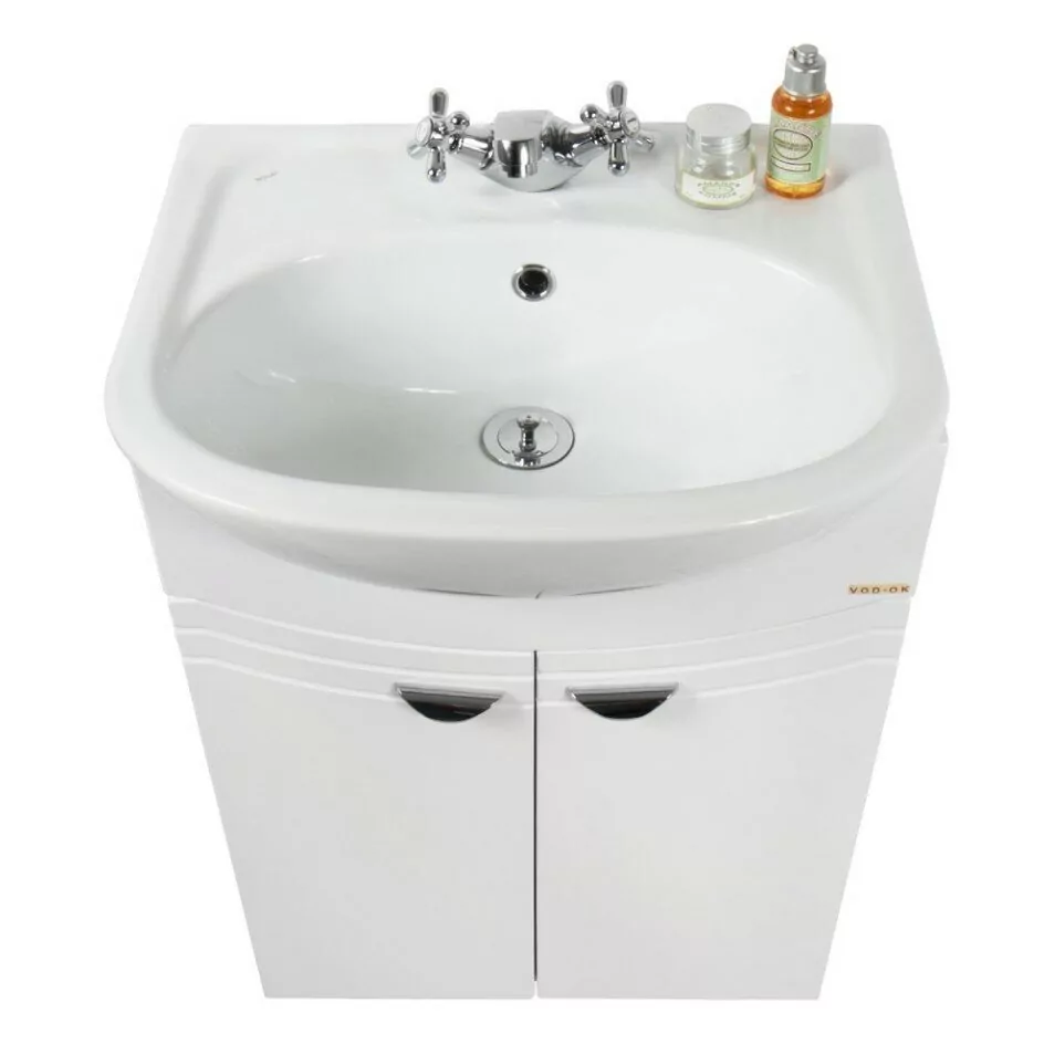 Мебель для ванной Vod-ok Эльба 55 комплект, напольный, белый