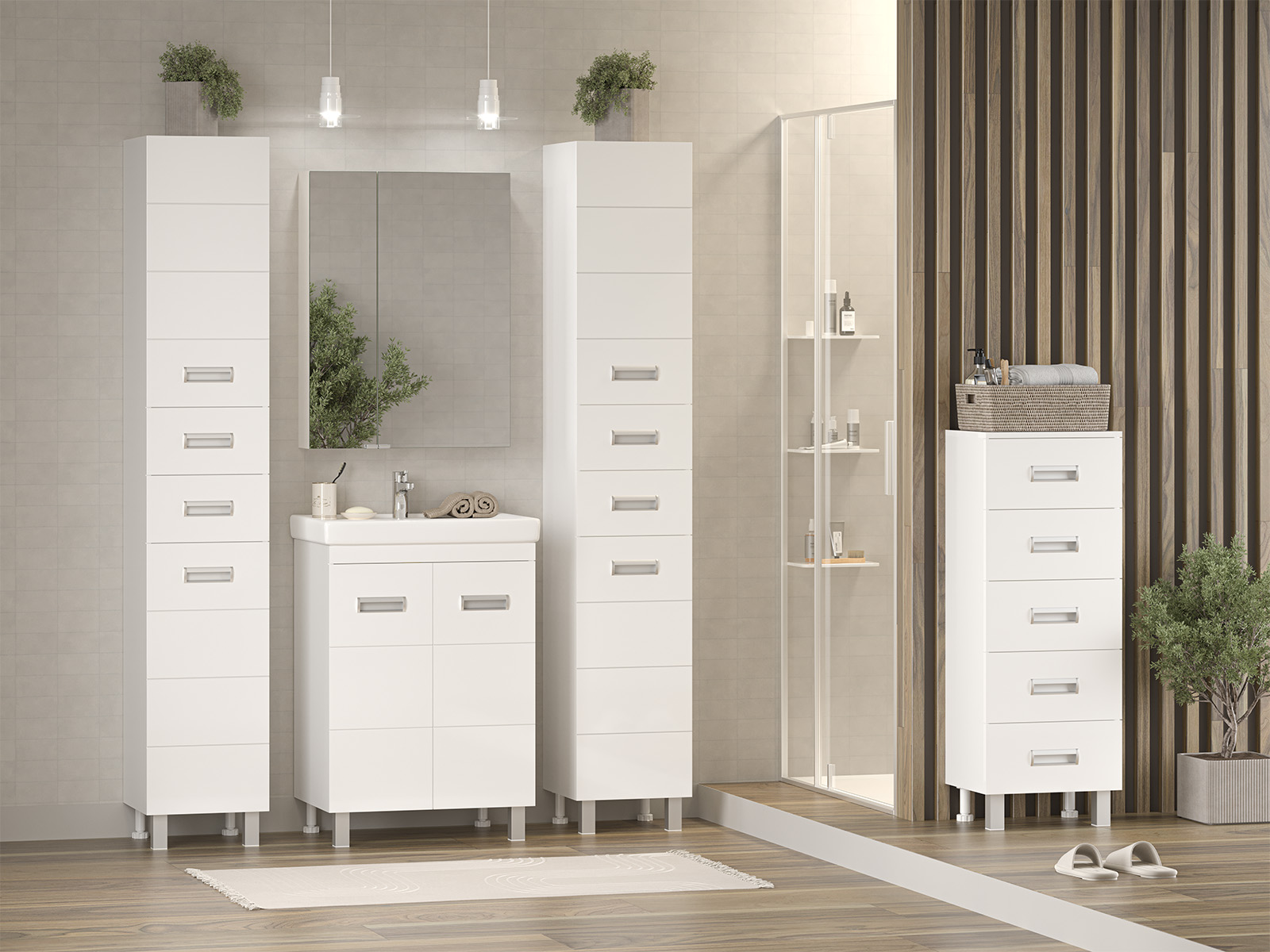 Тумба-комод Misty Селена 40 белый