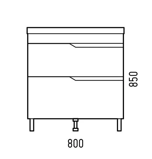 Тумба напольная Corozo Теона 80 Z2 с раковиной Сомо 80, белый