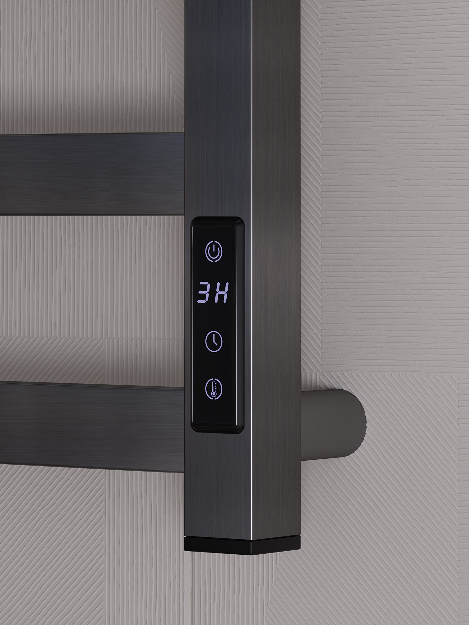 Полотенцесушитель электрический APEXTERMO Терра TR00185GN 800x500, оружейная сталь