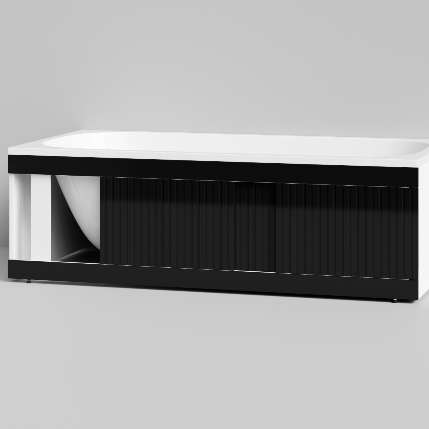 Экран под ванну Vod-ok Тач 170 раздвижной Черный глянец