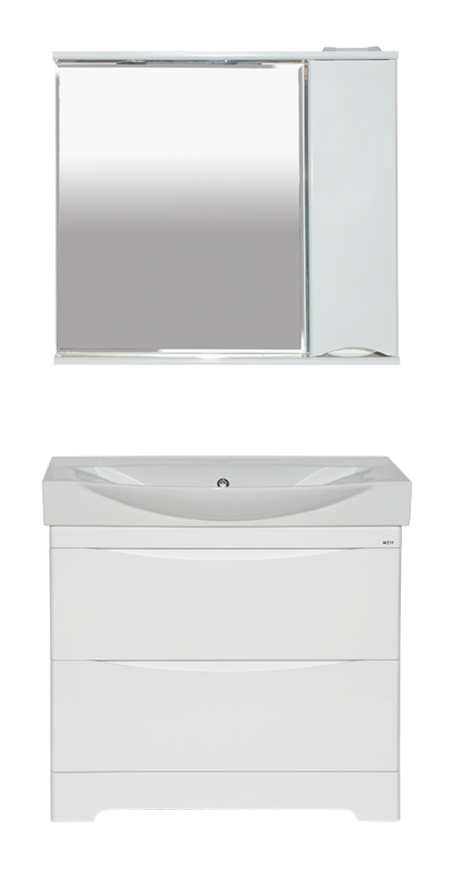 Зеркало-шкаф Misty Элвис 85 R, белый