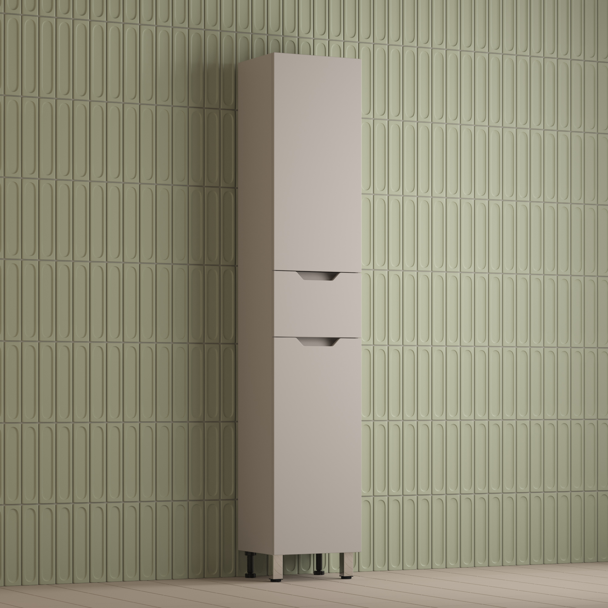 Пенал Style Line Остин 36 R, напольный, 1 ящик, крем