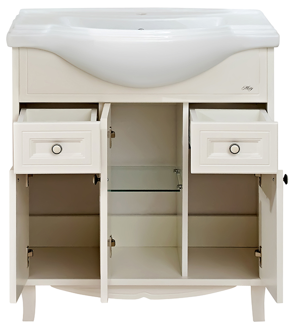 Тумба с раковиной Misty Шармель 80 бежевый