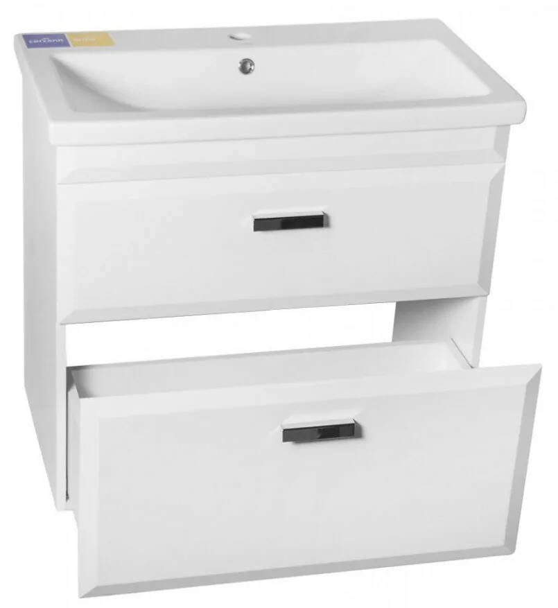 Тумба с раковиной Style Line Лотос 80 Люкс Plus подвесная белая