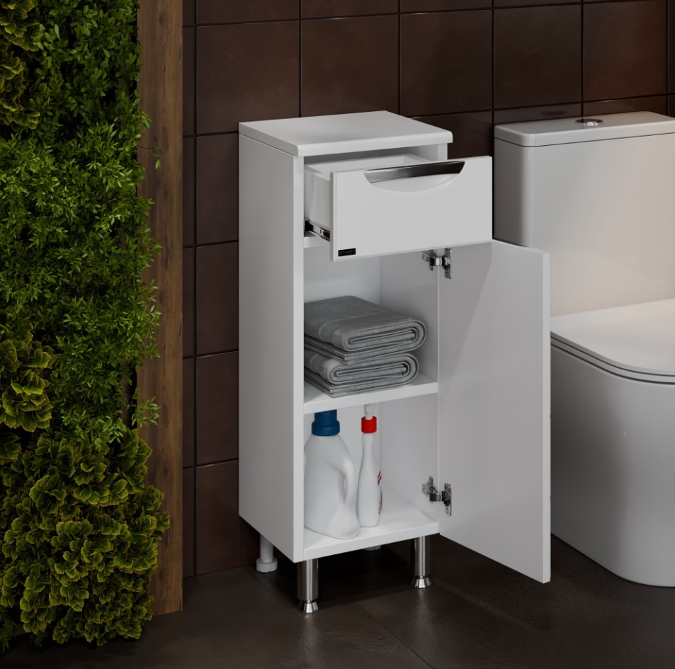 Тумба-комод Санта Родос 30 R, 1 ящик, 1 дверь, белая