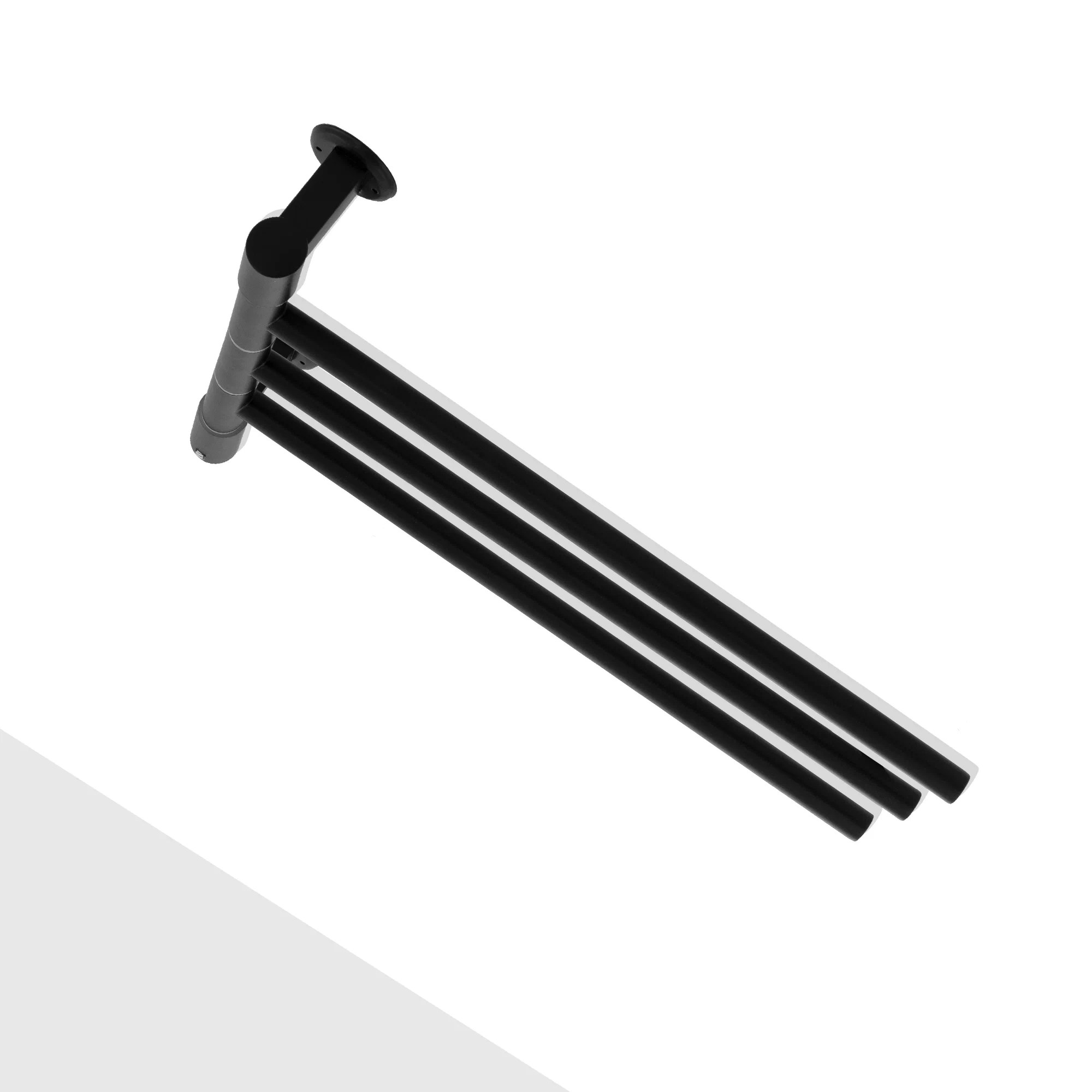 Полотенцесушитель электрический Energy I - G3 черный матовый, поворотные секции, скрытое/наружное подключение