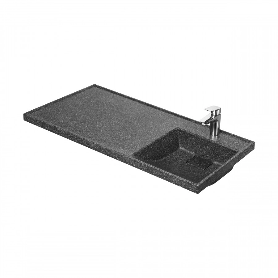 Раковина Aquaton Лондри 105 правая, графит