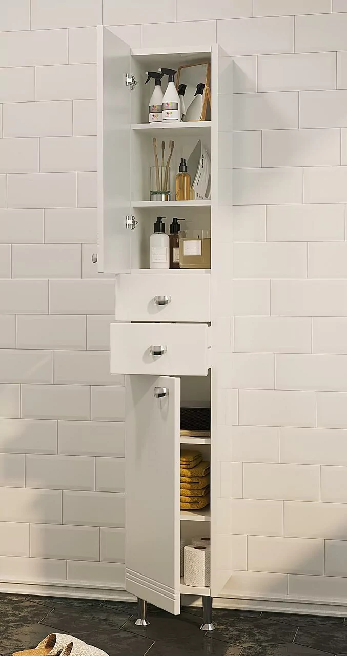 Пенал 1Marka Story 29Н L/R напольный, белый