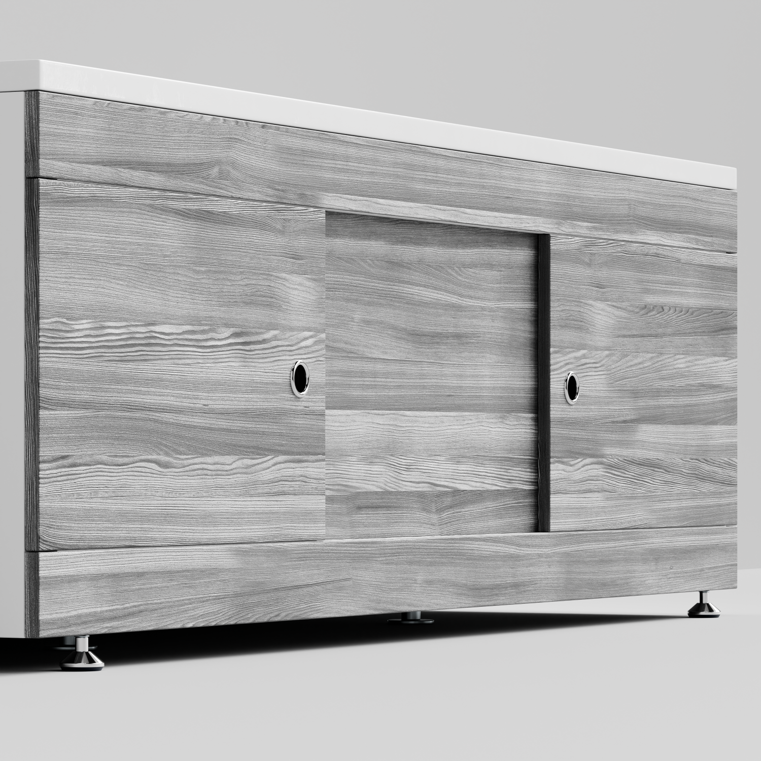 Экран под ванну Vod-ok Купе 170 раздвижной Лиственница структурная контрастно-серая