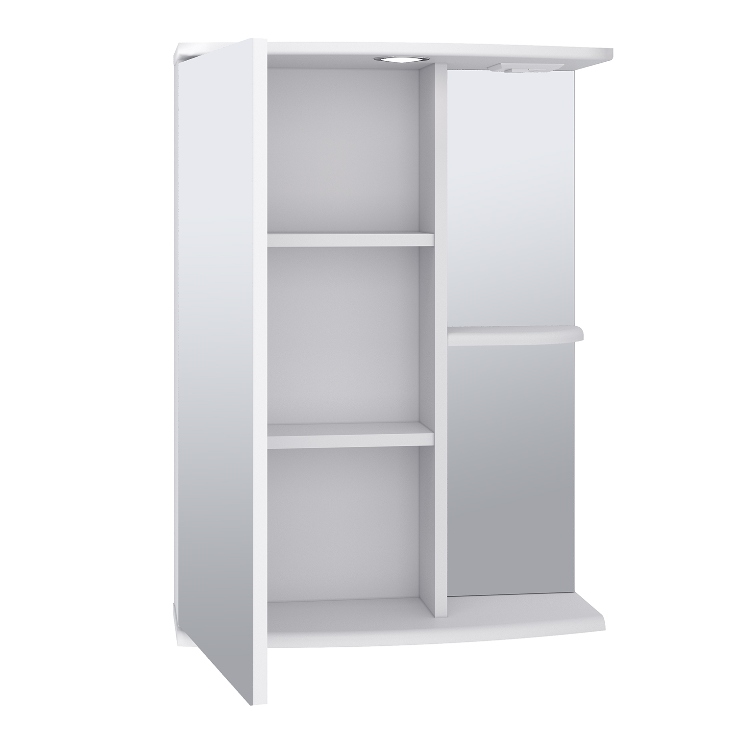 Зеркало-шкаф Runo Николь 55 L, белый