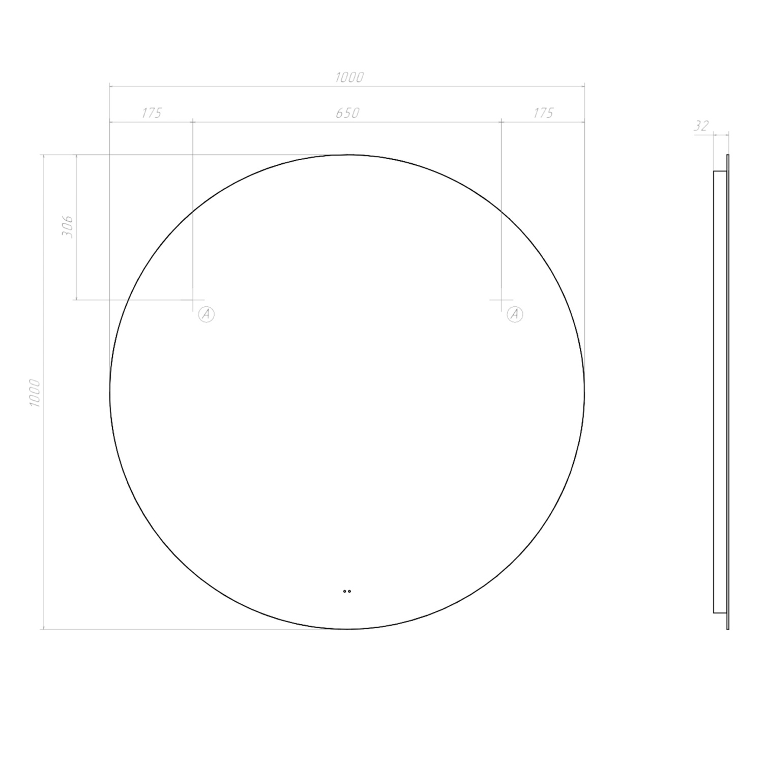 Зеркало Vigo Otti Comfort 1000 свет, сенсор, антизапотевания
