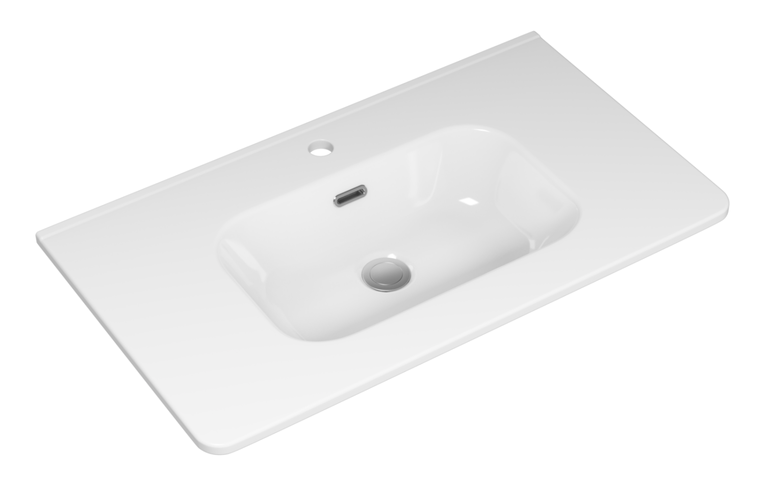 Тумба с раковиной Brevita Risacca Crema 80 напольная, серый