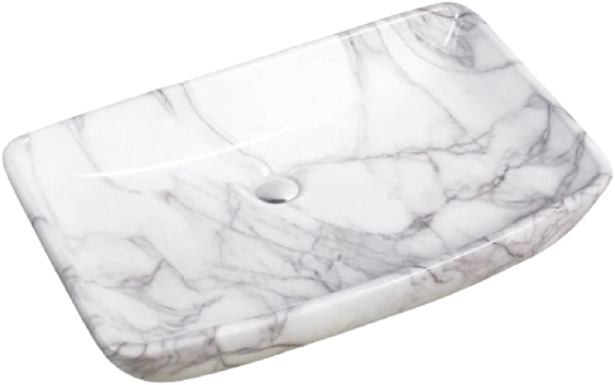 Раковина SantiLine SL-7027 накладная, мрамор