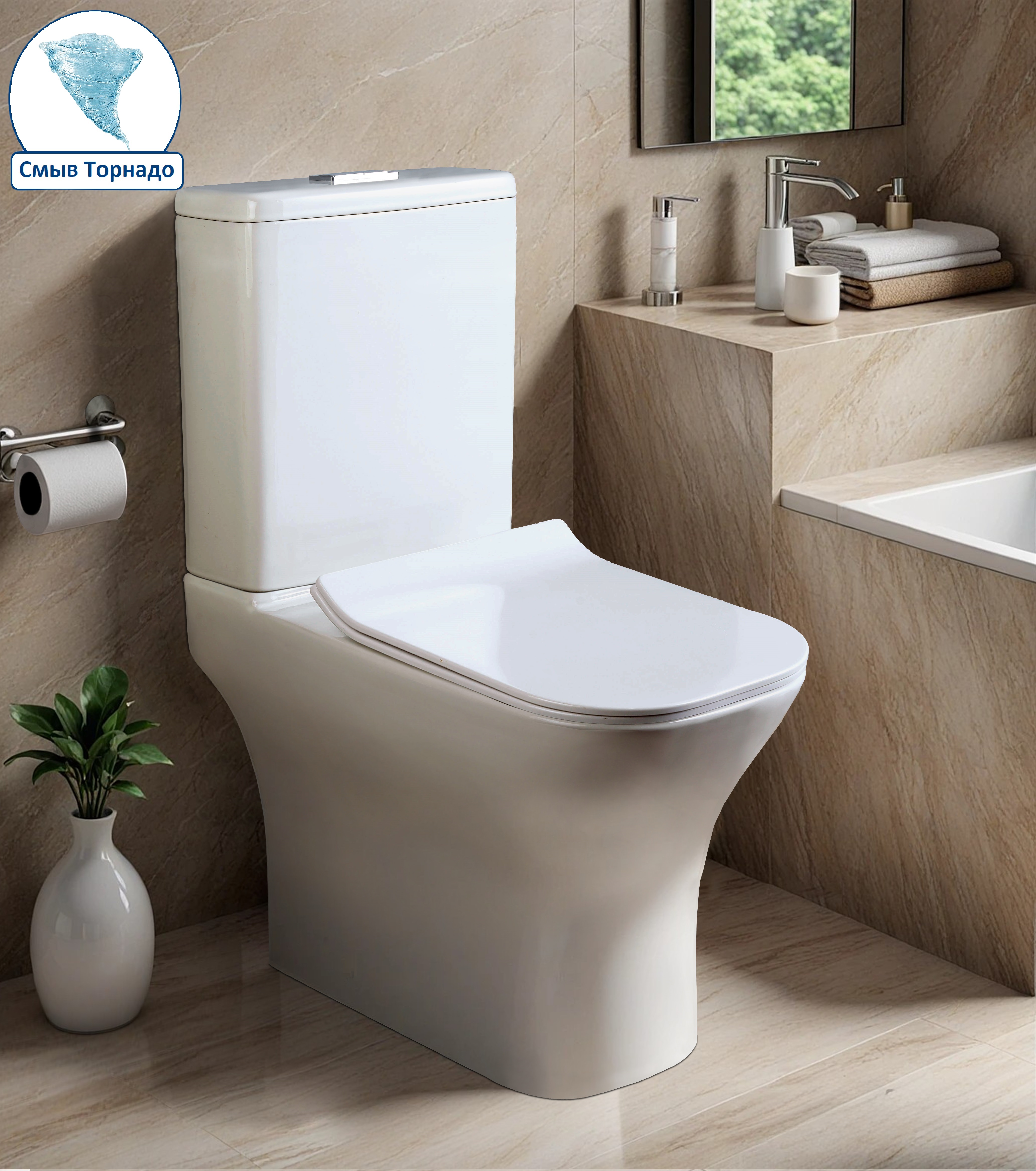 Унитаз Cerutti Spa VETTORE Tornado CT10816 напольный, белый