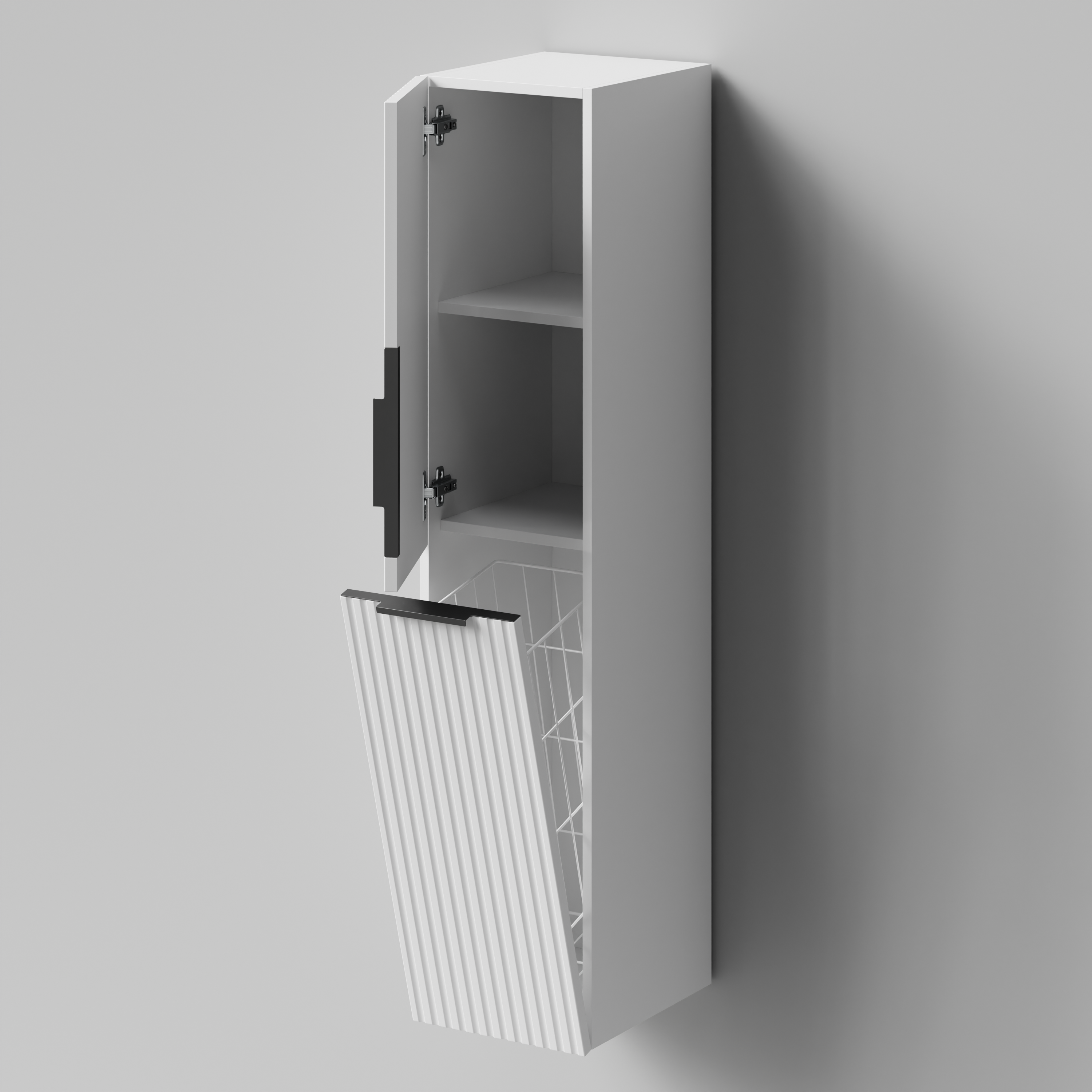 Пенал Vod-ok Дольче 30 L/R, 2 двери, корзина, подвесной, белый + 13 цветов