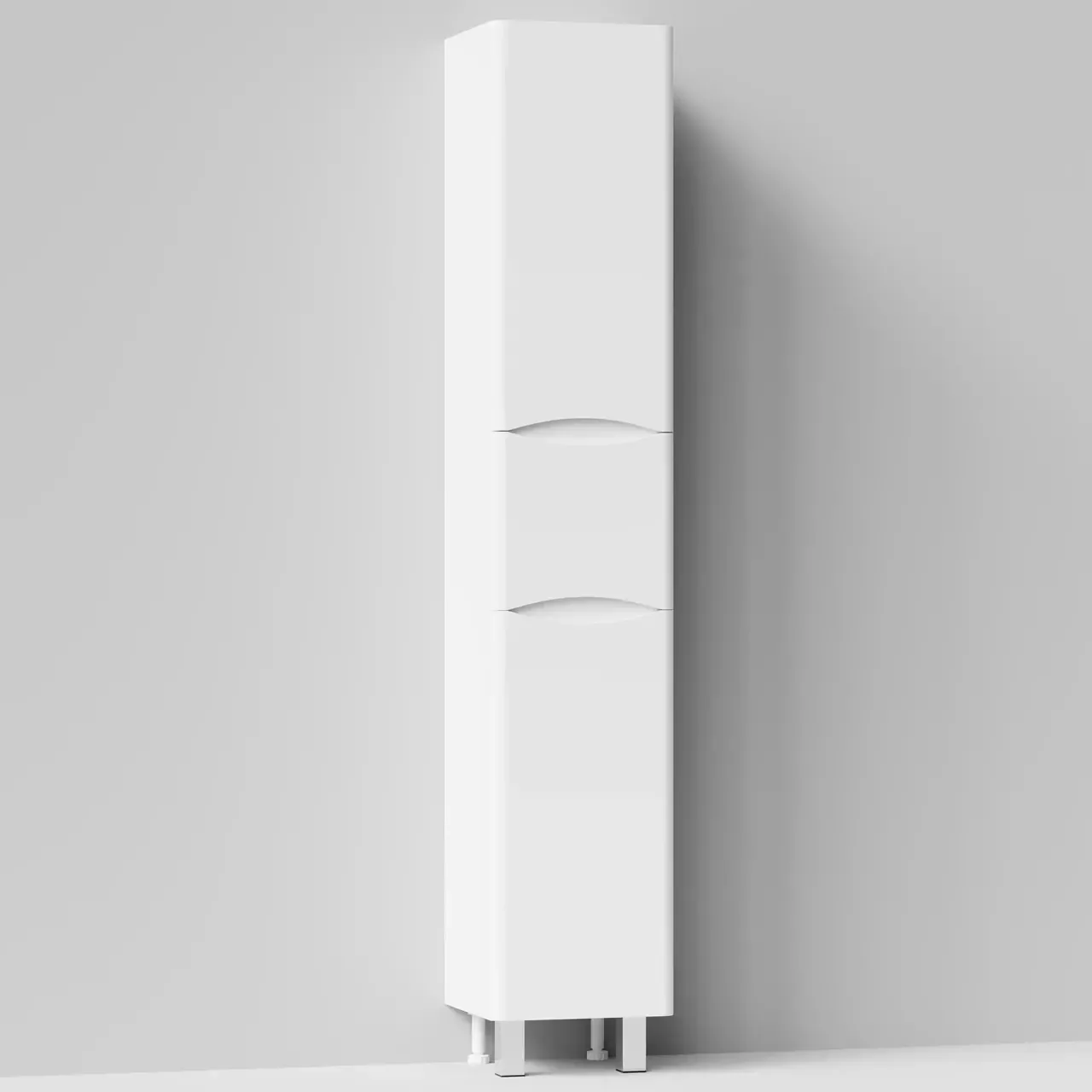 Пенал Vod-ok Адель 35 L/R, 2 двери, 1 ящик, напольный, с корзиной, белый + 13 цветов