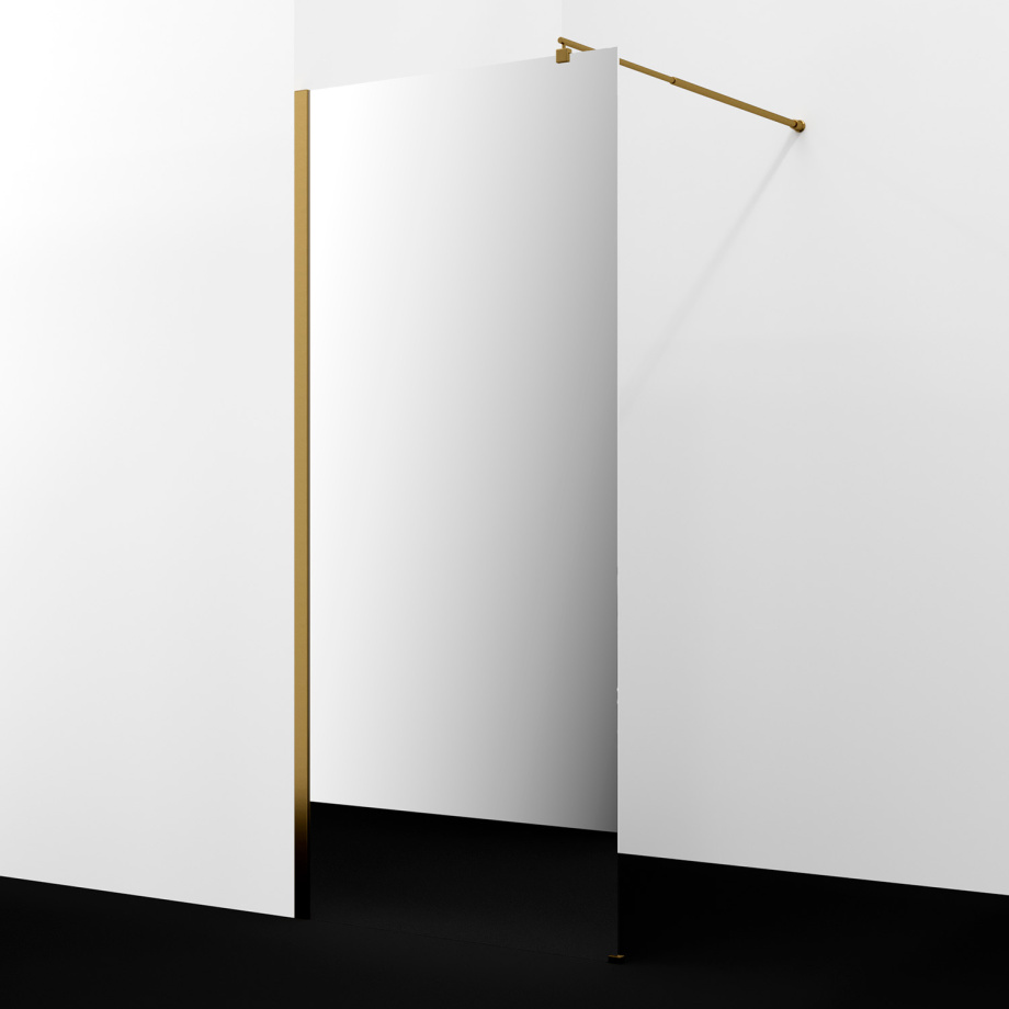 Душевая перегородка Wasserkraft Rur 30W44BG-MR прозрачное стекло, профиль золото матовое