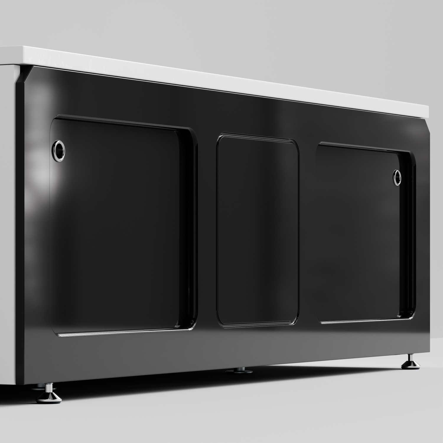 Экран под ванну Vod-ok Хит 170 раздвижной Черный глянец