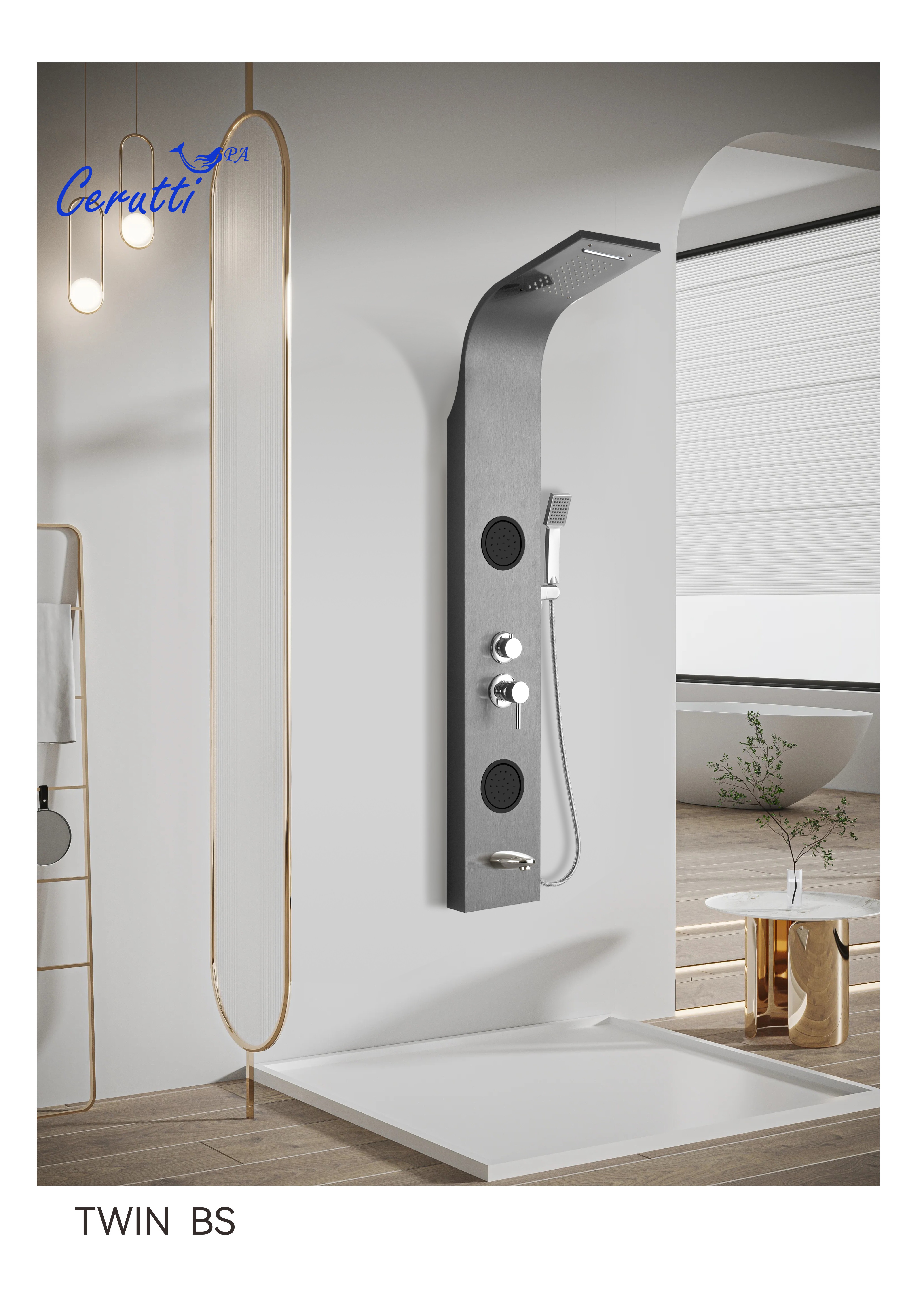 Душевая панель Cerutti Spa TWIN BS CT9986 хром