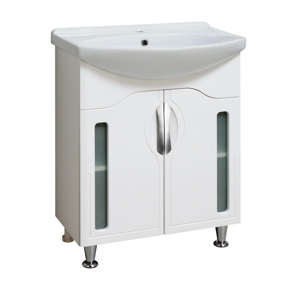 Тумба напольная Runo Толедо 65 с раковиной Стиль 65, белый