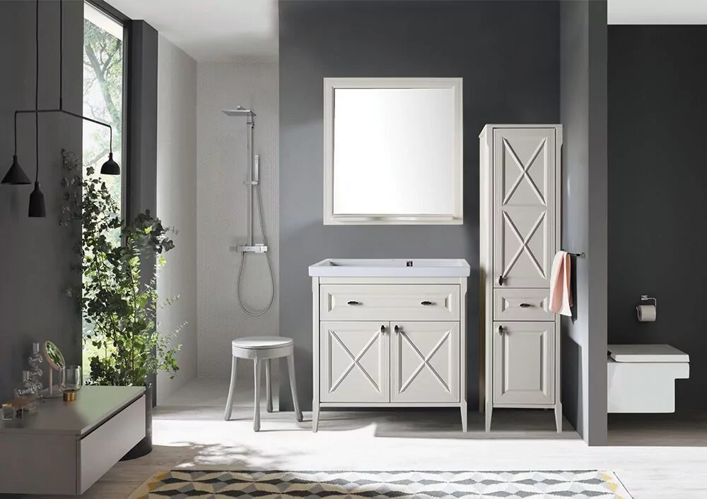 Зеркало ASB Woodline Монте 80 бежевое