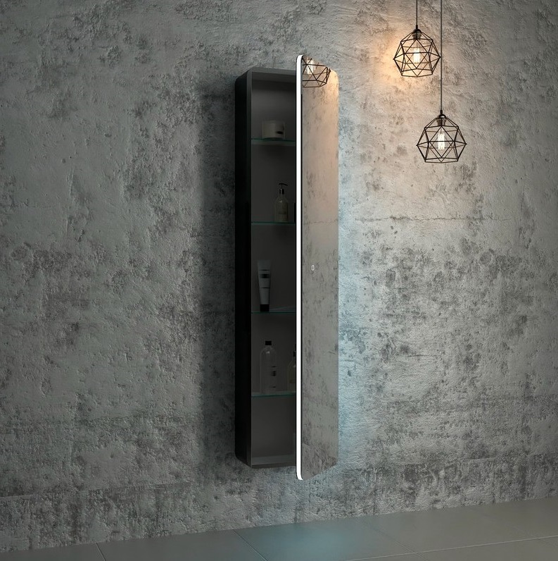 Пенал EQUIL Eltoro подвесной black LED 360х156