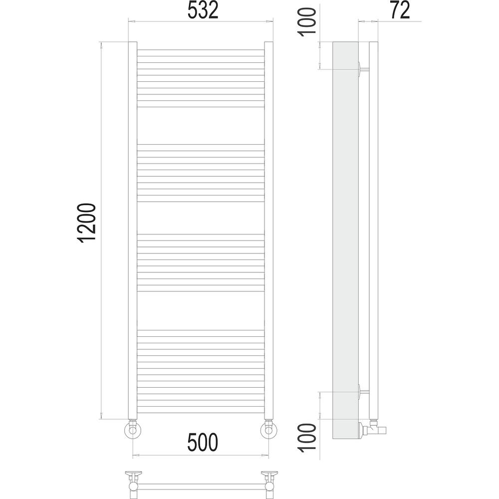 Полотенцесушитель водяной Terminus Аврора П22 50х120
