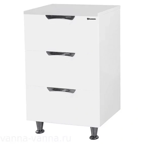 Тумба-комод Bellezza Лагуна 50 3 ящика, белый