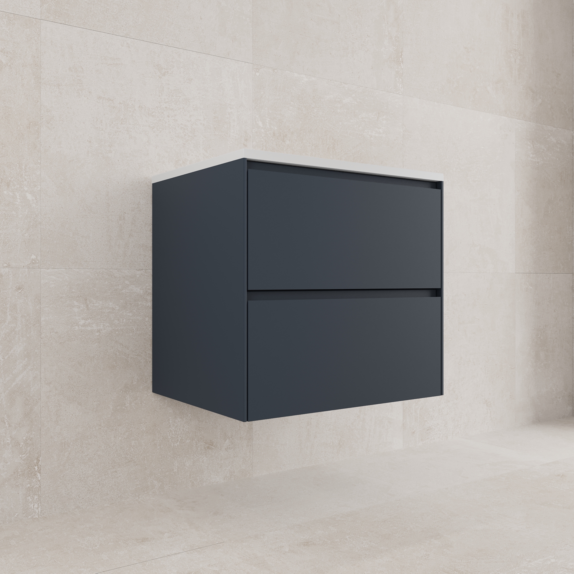 Тумба подвесная Style Line Лима 60 с раковиной Line 60, 2 ящика, графит