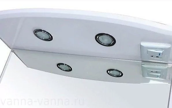 Зеркало с шкафчиком Bellezza Балтика 90 R свет, бежевый